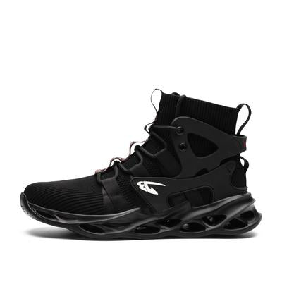 Durable and Comfortable Black High-Top Safety Shoes
