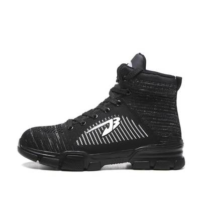 Comfortable and Indestructible Grey High-Top Safety Shoes