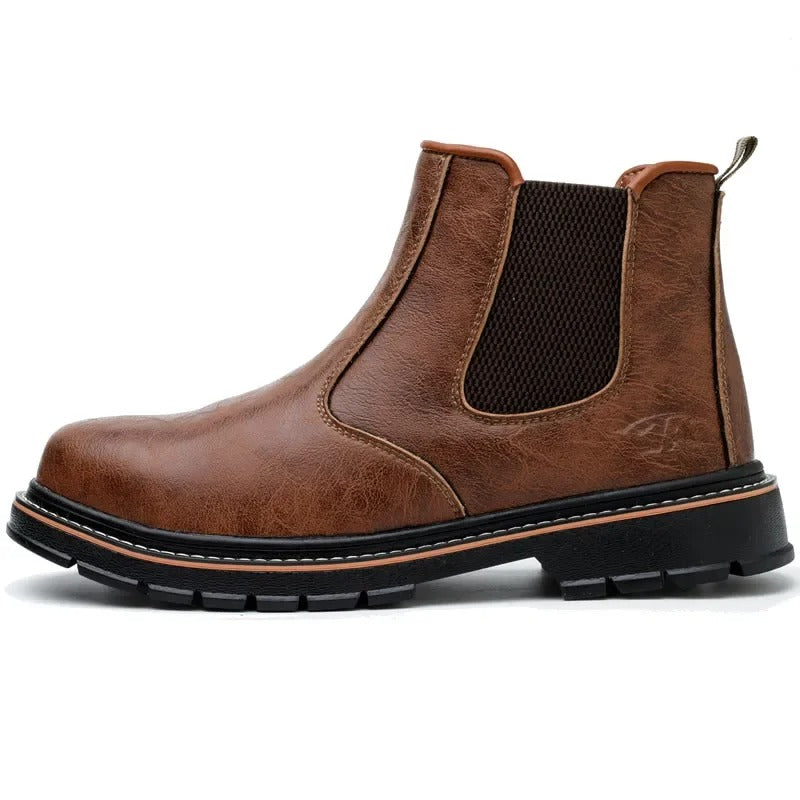 Ultra-Durable Brown Safety Boots – Protective & Stylish Steel Toe Workwear
