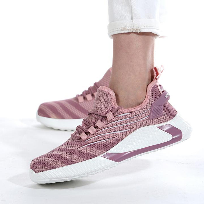 Women's Safety Sneakers - Ultra-Lightweight and Comfortable Pink with Toe Cap