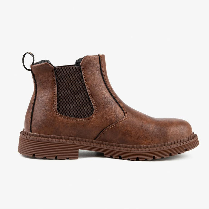 Brown Leather Safety Boots - Comfort