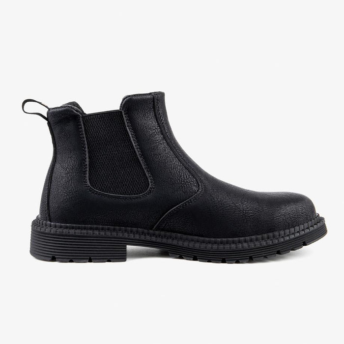 Black Leather Safety Boots - Comfort