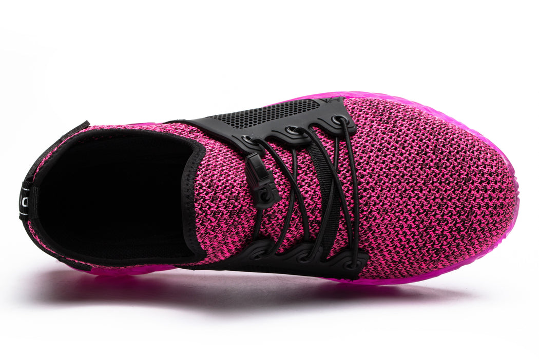 Women's Slip-On Flexible and Comfortable Safety Sneakers in Pink