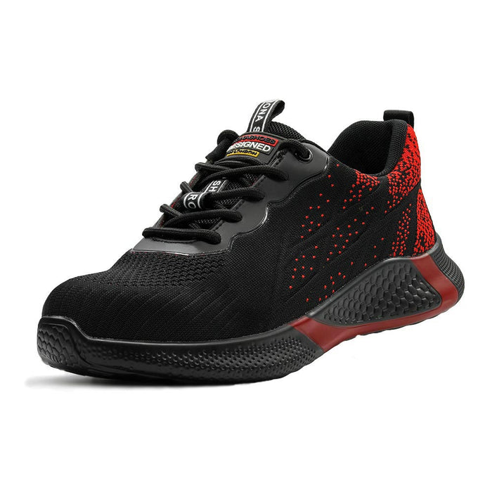 Red Safety Shoes/Sneakers - Men and Women - Lightweight and Ultra-Comfortable