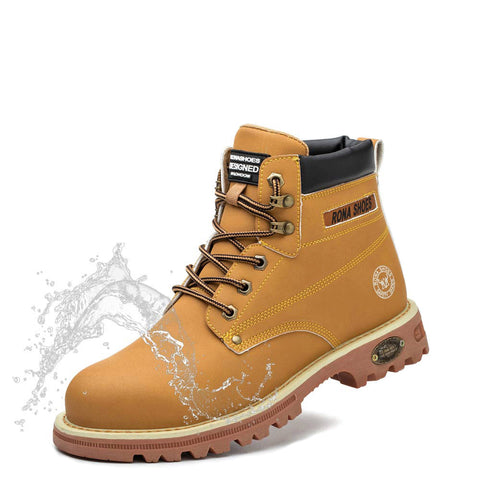 Beige Safety Boots - Men and Women - Durable and Comfortable