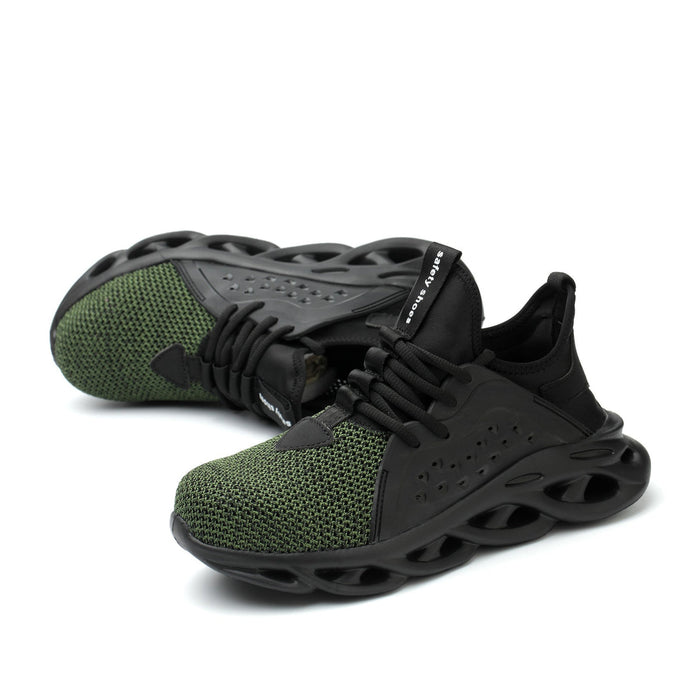 Reinforced Green Safety Sneakers/Boots - Men and Women - Breathable, Comfortable, and Flexible