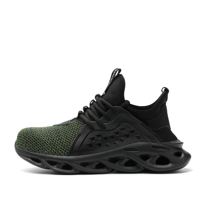 Reinforced Green Safety Sneakers/Boots - Men and Women - Breathable, Comfortable, and Flexible