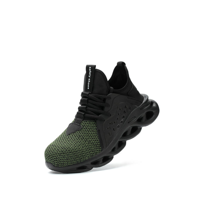 Reinforced Green Safety Sneakers/Boots - Men and Women - Breathable, Comfortable, and Flexible