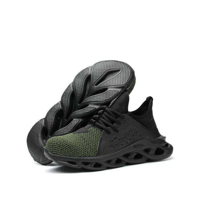 Reinforced Green Safety Sneakers/Boots - Men and Women - Breathable, Comfortable, and Flexible