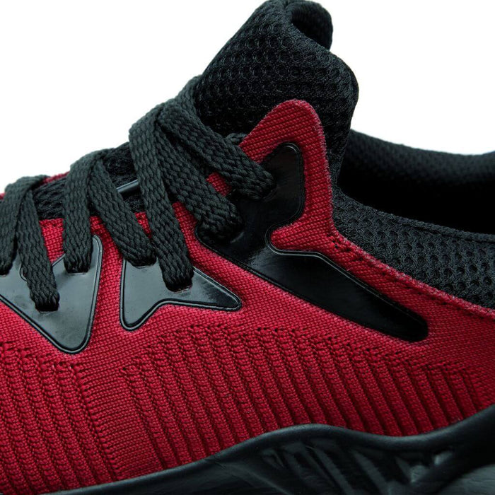 Red Safety Sneakers/Shoes - Men and Women - Ultra-Lightweight, Durable, and Comfortable