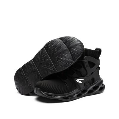 Durable and Comfortable Black High-Top Safety Shoes