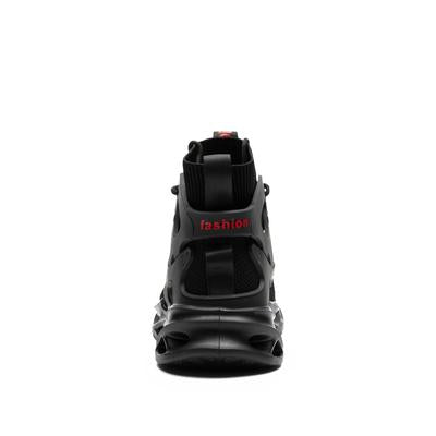 Durable and Comfortable Black High-Top Safety Shoes