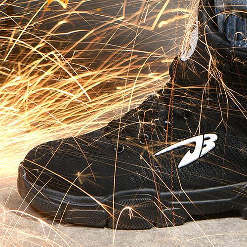 Comfortable and Indestructible Black High-Top Safety Shoes