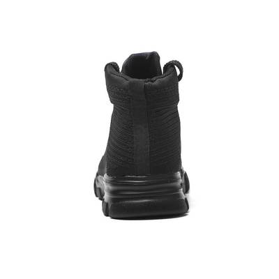 Comfortable and Indestructible Black High-Top Safety Shoes