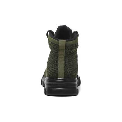 Comfortable and Indestructible Green High-Top Safety Shoes