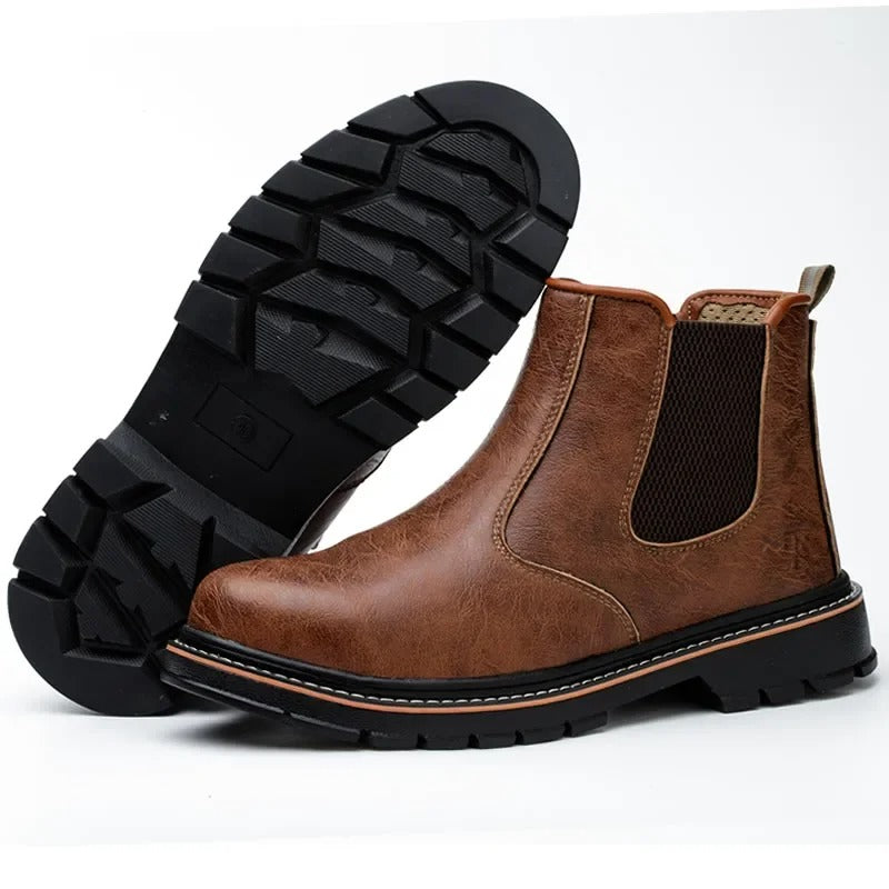 Ultra-Durable Brown Safety Boots – Protective & Stylish Steel Toe Workwear