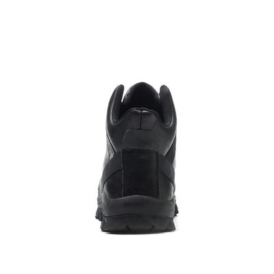 Black Leather High-Top Safety Shoes